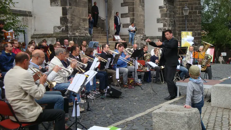Der Posaunenchor Stadtmission beim Görlitzer Sommerblasen (2014)